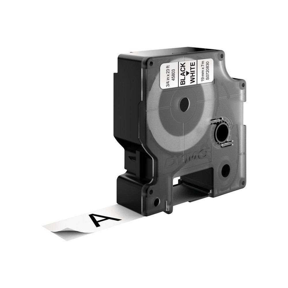 ORIGINALE DYMO Nastro Nero su bianco S0720830 45803 19mm x 7m Standard-D1-ruolo