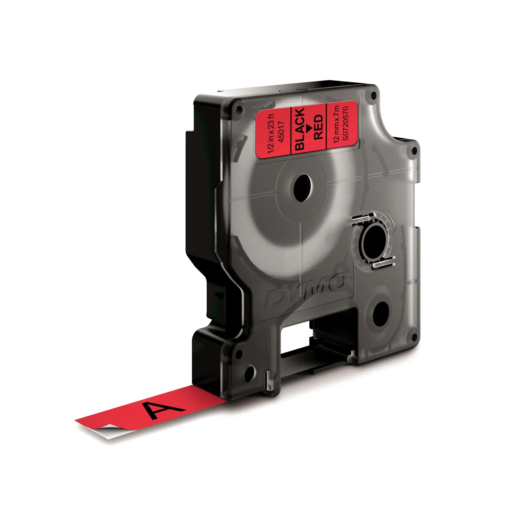 ORIGINALE DYMO Nastro Nero su rosso S0720570 45017 12mm x 7m Standard-D1-ruolo