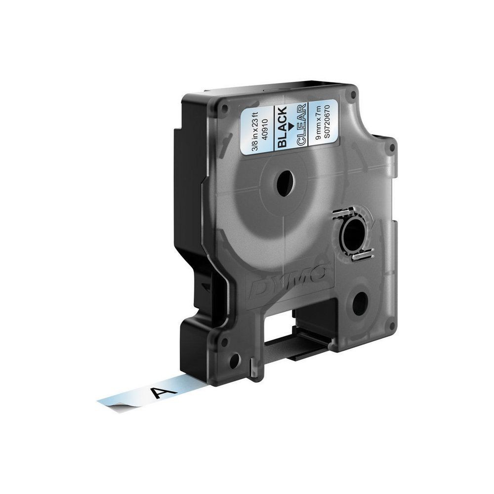 ORIGINALE DYMO Nastro Nero su trasparente S0720670 40910 9mm x 7m nastro standard D1 ORIGINALE DYMO Nastro Nero su trasparente S0720670 40910 9mm x 7m nastro standard D1