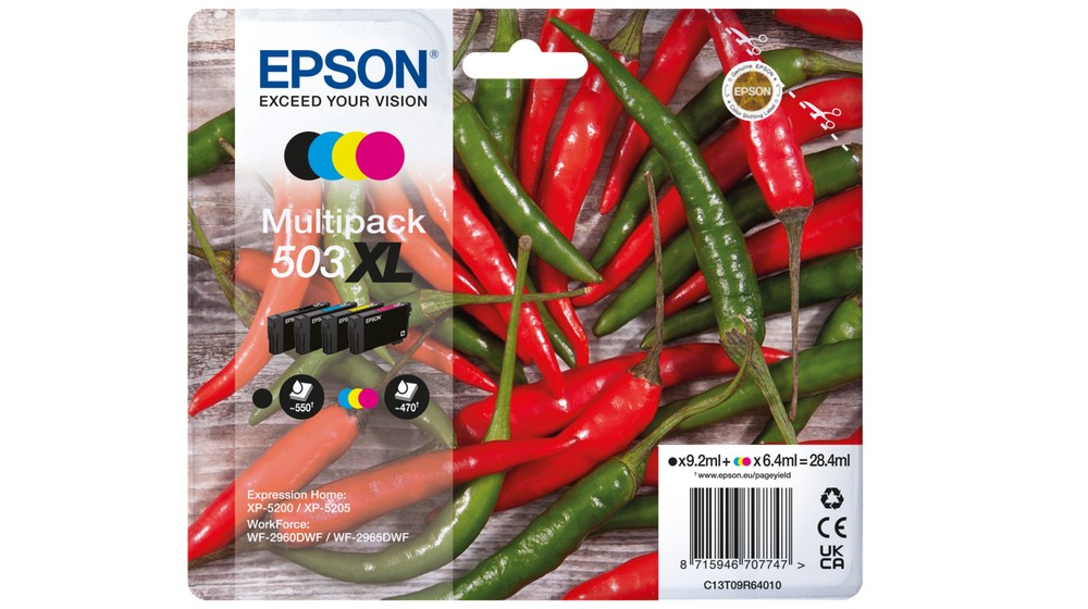 Originale Epson 503XL confezione da 4 cartucce - C13T09R64010