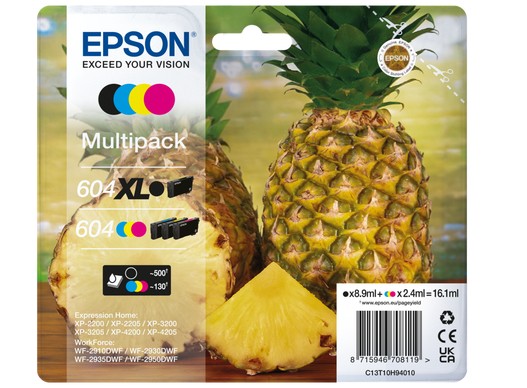 Originale Epson 604XL/604 confezione da 4 cartucce - C13T10H94010