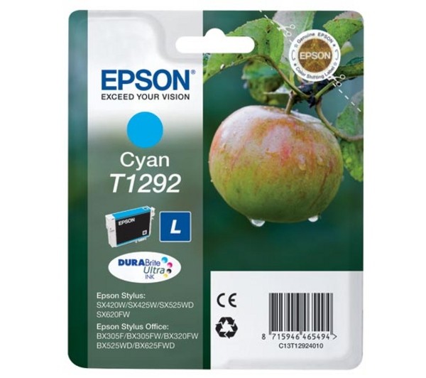 ORIGINALE Epson Cartuccia d'inchiostro ciano C13T12924012 T1292 470 pagine 7ml ORIGINALE Epson Cartuccia d'inchiostro ciano C13T12924012 T1292 470 pagine 7ml
