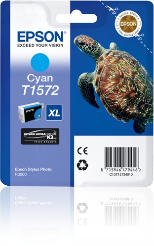 ORIGINALE Epson Cartuccia d'inchiostro ciano C13T15724010 T1572 XL 2300 pagine 259ml ORIGINALE Epson Cartuccia d'inchiostro ciano C13T15724010 T1572 XL 2300 pagine 259ml