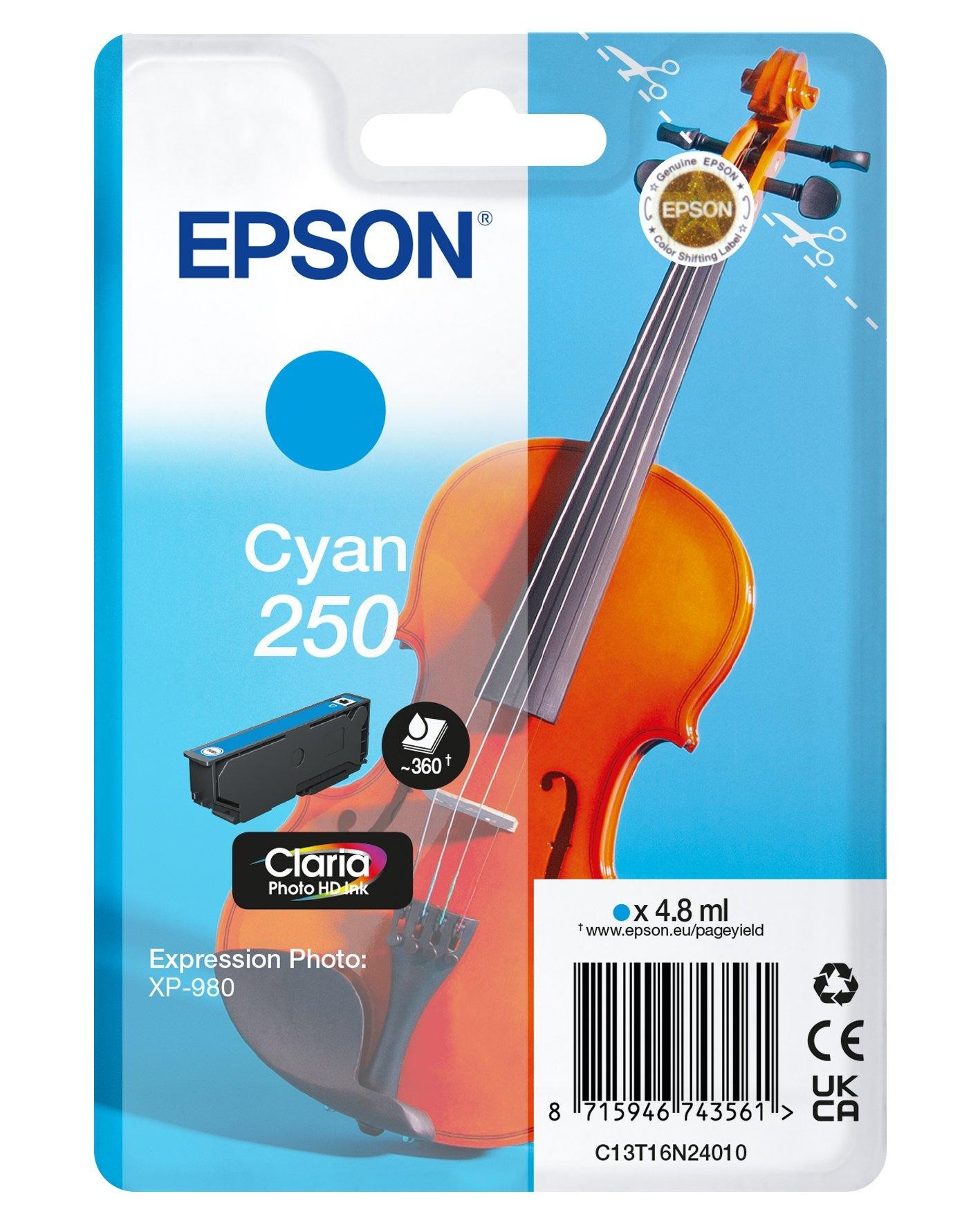 ORIGINALE Epson Cartuccia d'inchiostro ciano C13T16N24010 250 360 pagine 48ml