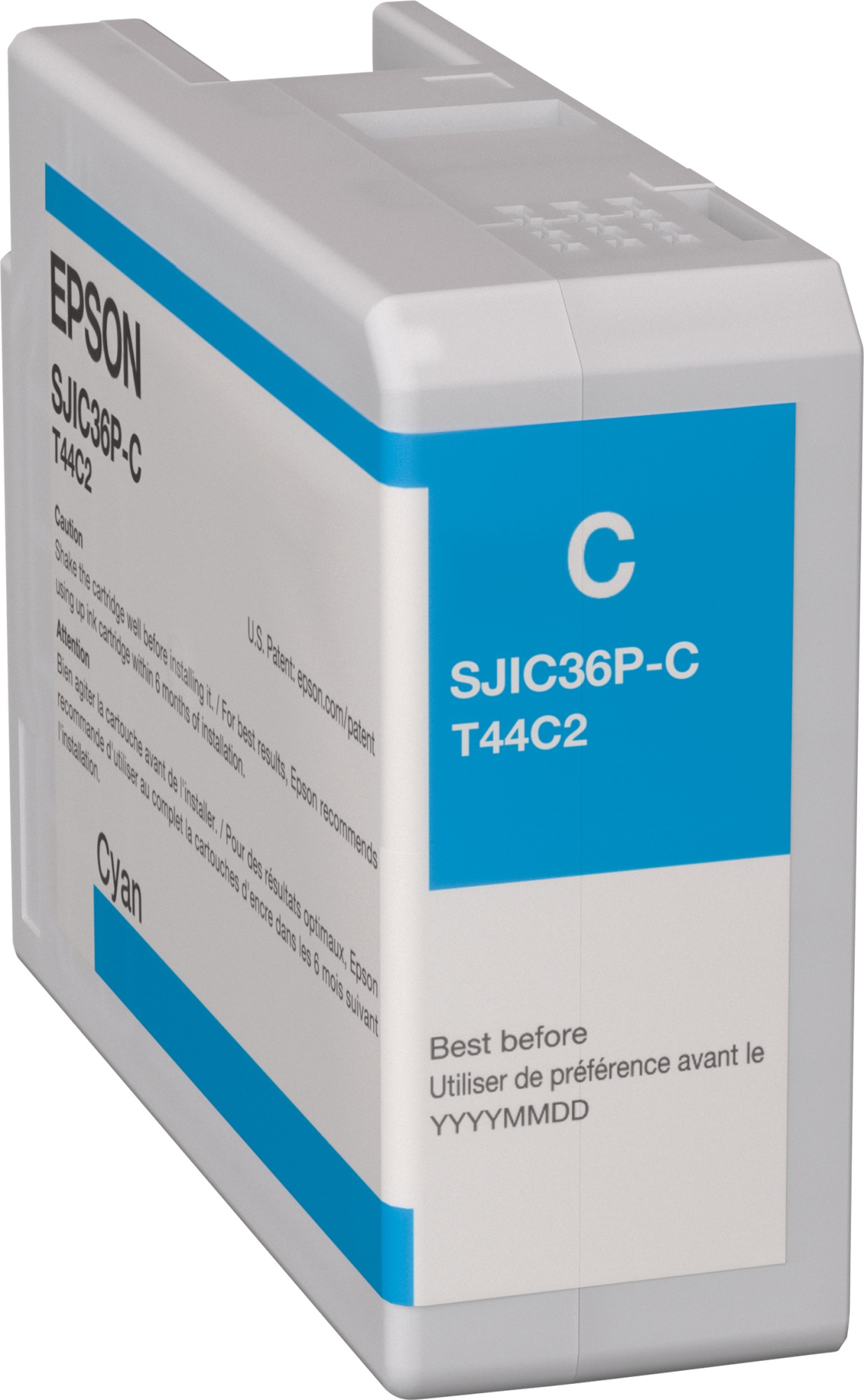 ORIGINALE Epson Cartuccia d'inchiostro ciano C13T44C240 SJIC36P-C 80ml