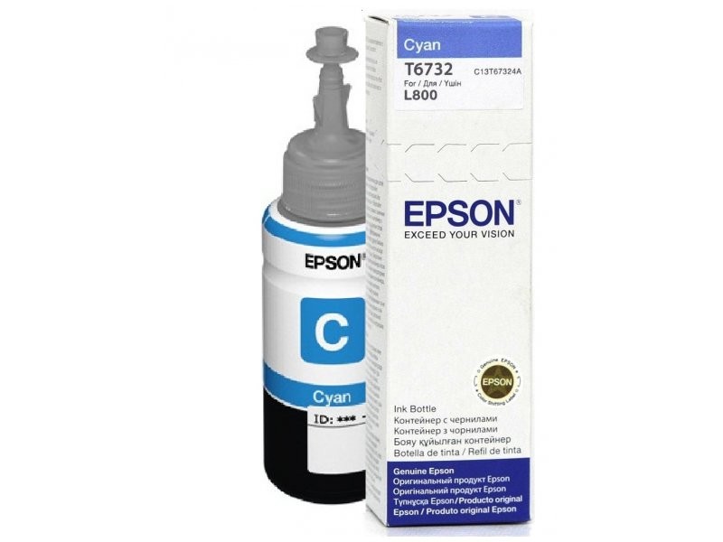 ORIGINALE Epson Cartuccia d'inchiostro ciano C13T67324A 673 70ml