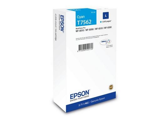 ORIGINALE Epson Cartuccia d'inchiostro ciano C13T75624N T7562 1500 pagine 14ml ORIGINALE Epson Cartuccia d'inchiostro ciano C13T75624N T7562 1500 pagine 14ml