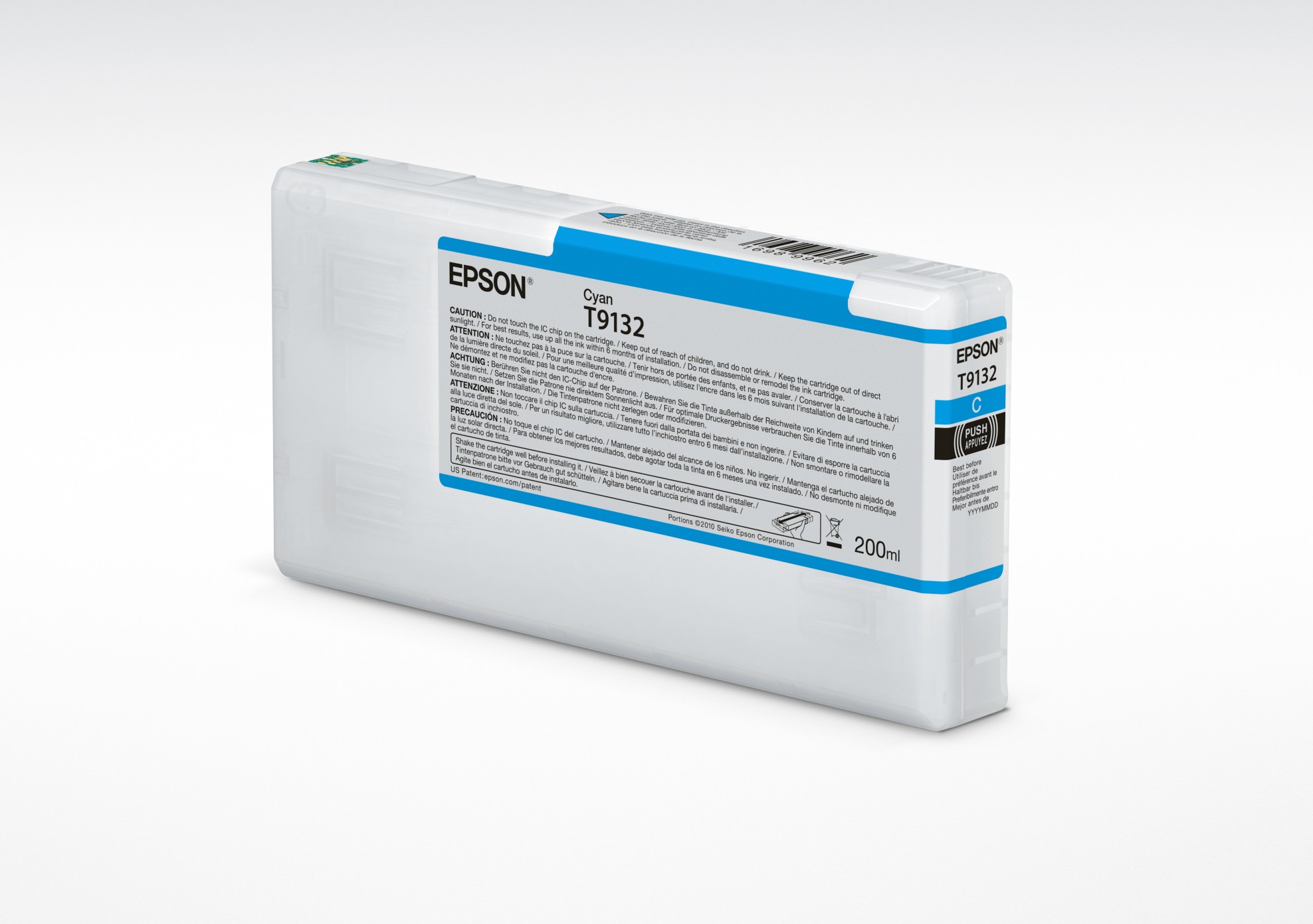 ORIGINALE Epson Cartuccia d'inchiostro ciano C13T913200 T9132 200ml