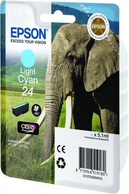 ORIGINALE Epson Cartuccia d'inchiostro ciano (chiaro) C13T24254012 24 360 pagine 51ml