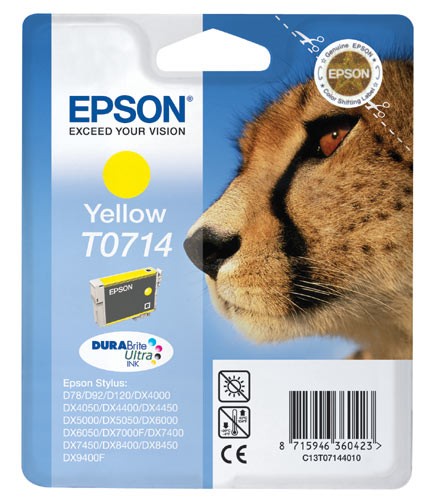 ORIGINALE Epson Cartuccia d'inchiostro giallo C13T07144012 T0714 415 pagine 55ml