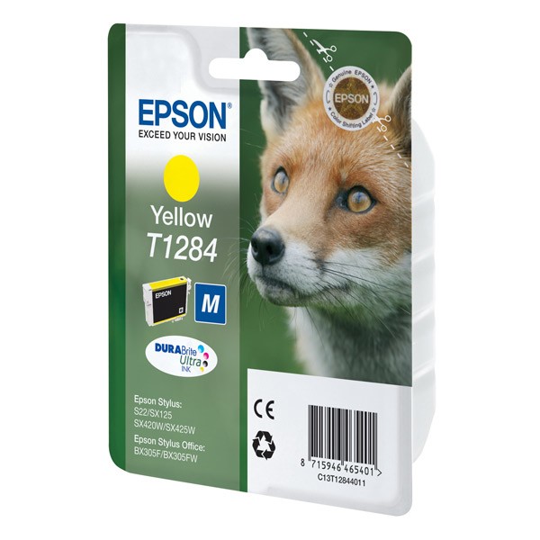 ORIGINALE Epson Cartuccia d'inchiostro giallo C13T12844012 T1284 225 pagine 35ml