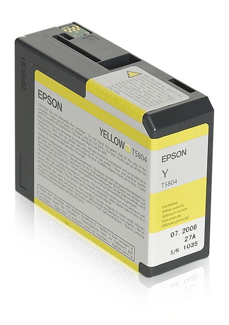 ORIGINALE Epson Cartuccia d'inchiostro giallo C13T580400 T5804 80ml ORIGINALE Epson Cartuccia d'inchiostro giallo C13T580400 T5804 80ml