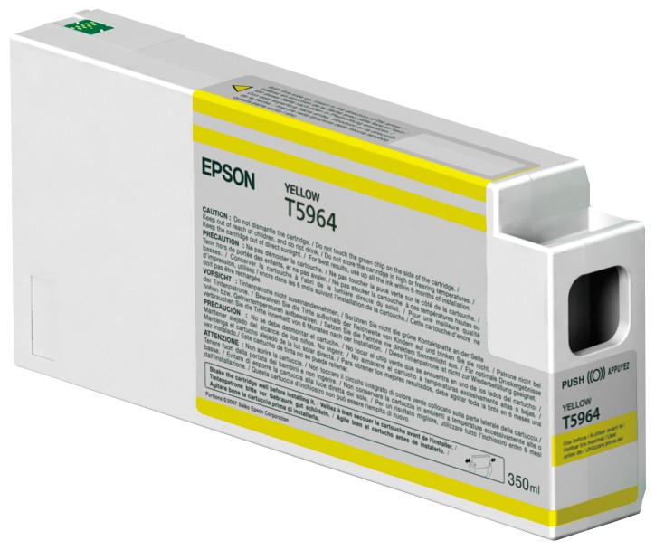 ORIGINALE Epson Cartuccia d'inchiostro giallo C13T596400 T5964 350ml cartuccia Ultra Chrome HDR ORIGINALE Epson Cartuccia d'inchiostro giallo C13T596400 T5964 350ml cartuccia Ultra Chrome HDR