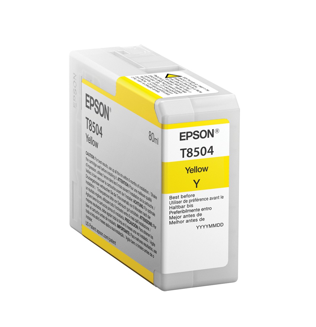 ORIGINALE Epson Cartuccia d'inchiostro giallo C13T850400 T8504 80ml