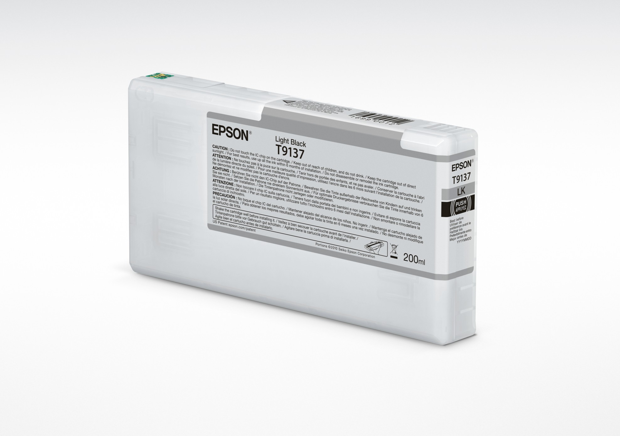 ORIGINALE Epson Cartuccia d'inchiostro lightblack C13T913700 T9137 200ml