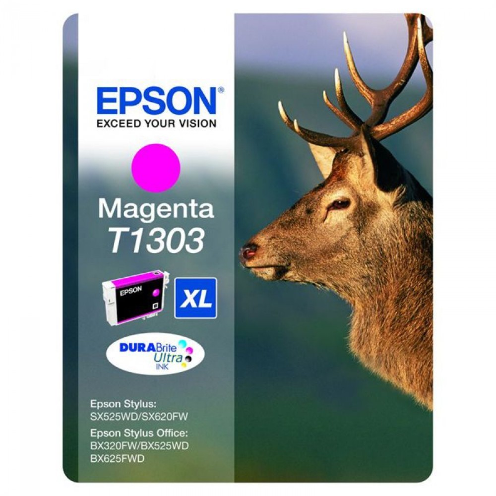 ORIGINALE Epson Cartuccia d'inchiostro magenta C13T13034012 T1303 XL 755 pagine 101ml