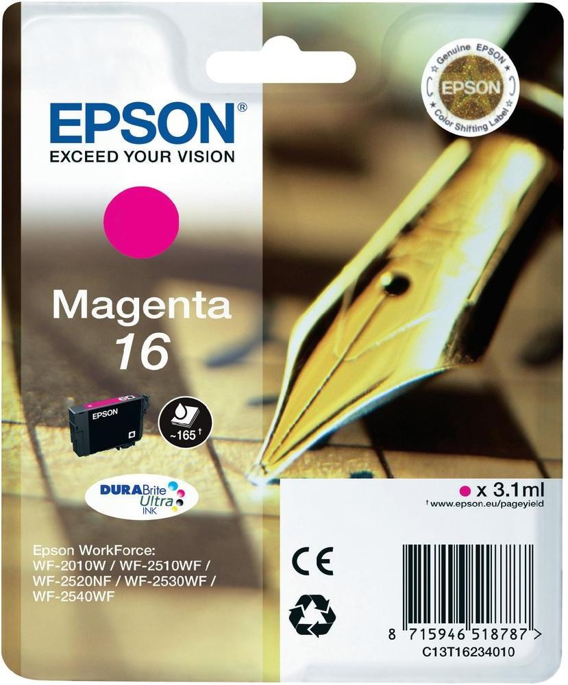 ORIGINALE Epson Cartuccia d'inchiostro magenta C13T16234012 16 165 pagine 31ml standard ORIGINALE Epson Cartuccia d'inchiostro magenta C13T16234012 16 165 pagine 31ml standard