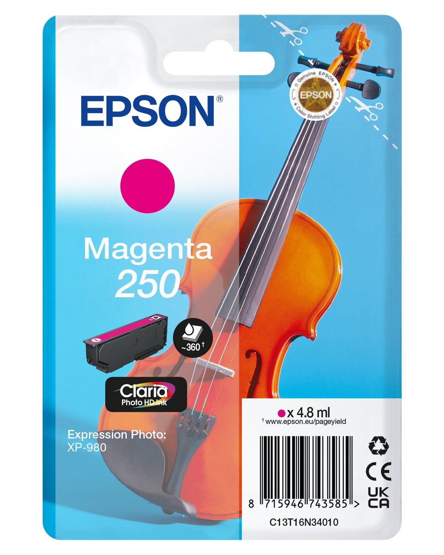 ORIGINALE Epson Cartuccia d'inchiostro magenta C13T16N34010 250 360 pagine 48ml