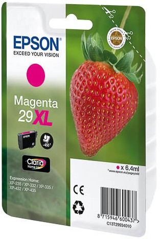 ORIGINALE Epson Cartuccia d'inchiostro magenta C13T29934012 29 XL 450 pagine 64ml XL ORIGINALE Epson Cartuccia d'inchiostro magenta C13T29934012 29 XL 450 pagine 64ml XL