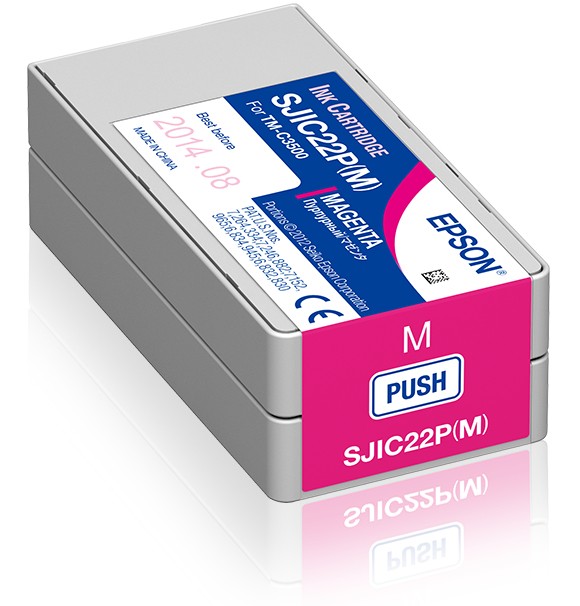ORIGINALE Epson Cartuccia d'inchiostro magenta C33S020603 SJIC22P-M 325ml ORIGINALE Epson Cartuccia d'inchiostro magenta C33S020603 SJIC22P-M 325ml