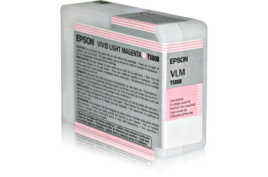 ORIGINALE Epson Cartuccia d'inchiostro magenta (chiaro) C13T580B00 T580B 80ml ORIGINALE Epson Cartuccia d'inchiostro magenta (chiaro) C13T580B00 T580B 80ml