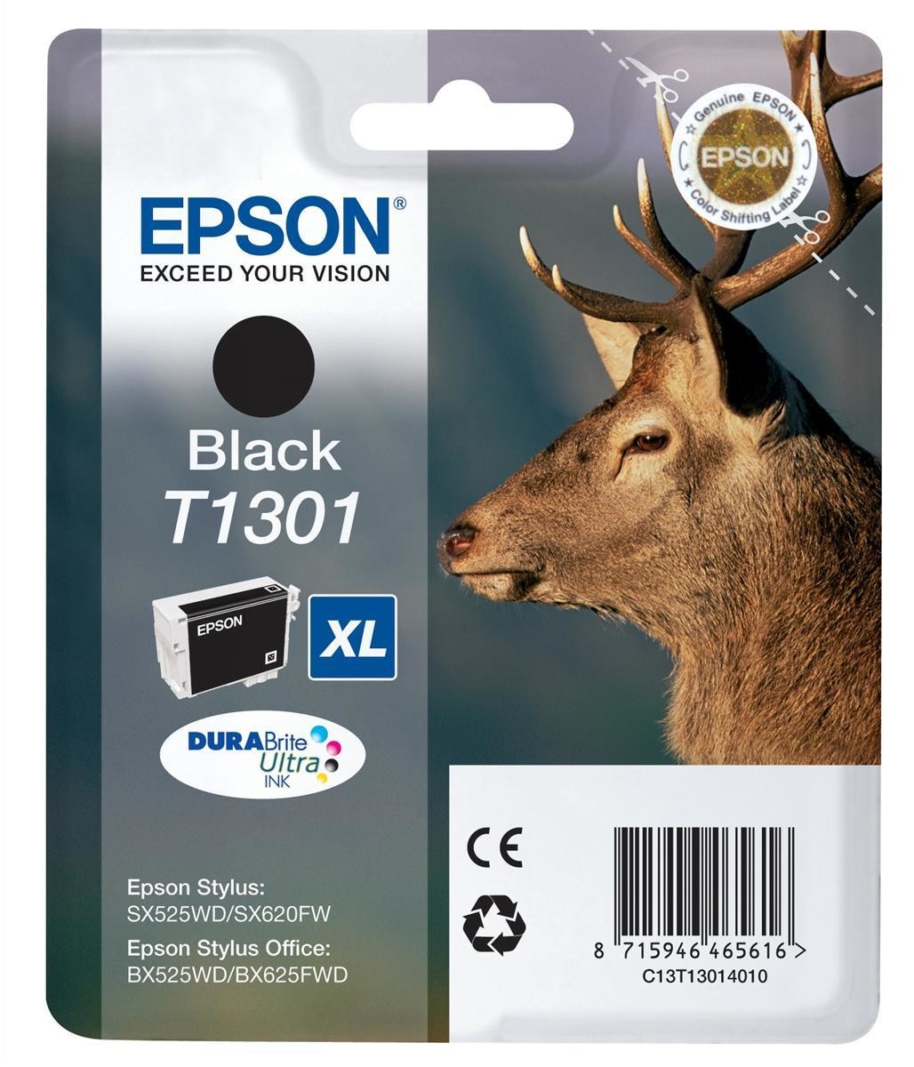 ORIGINALE Epson Cartuccia d'inchiostro nero C13T13014012 T1301 XL 945 pagine 254ml ORIGINALE Epson Cartuccia d'inchiostro nero C13T13014012 T1301 XL 945 pagine 254ml
