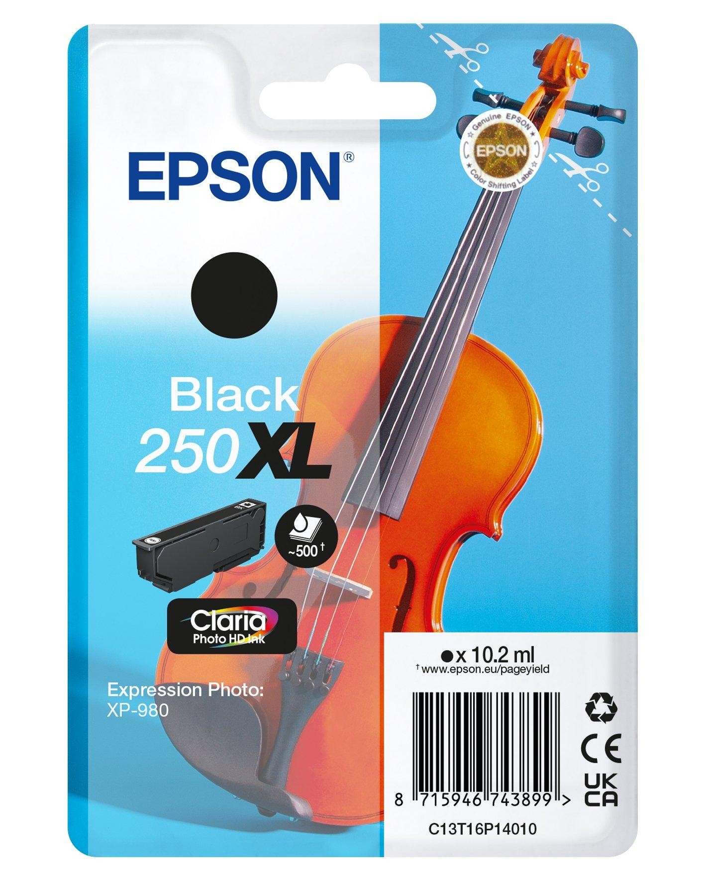 ORIGINALE Epson Cartuccia d'inchiostro nero C13T16P14010 250 XL 500 pagine 102ml