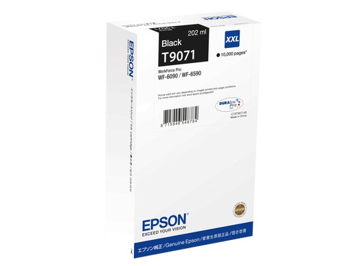 ORIGINALE Epson Cartuccia d'inchiostro nero C13T90714N T9071 XXL 10000 pagine 202ml ORIGINALE Epson Cartuccia d'inchiostro nero C13T90714N T9071 XXL 10000 pagine 202ml