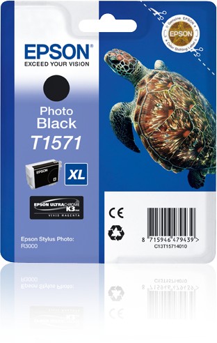 ORIGINALE Epson Cartuccia d'inchiostro Nero (Foto) C13T15714010 T1571 XL 259ml ORIGINALE Epson Cartuccia d'inchiostro Nero (Foto) C13T15714010 T1571 XL 259ml