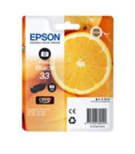ORIGINALE Epson Cartuccia d'inchiostro Nero (Foto) C13T33414012 33 200 pagine 45ml per circa 200 foto