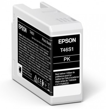 ORIGINALE Epson Cartuccia d'inchiostro Nero (Foto) C13T46S100 T46S1 25ml ORIGINALE Epson Cartuccia d'inchiostro Nero (Foto) C13T46S100 T46S1 25ml