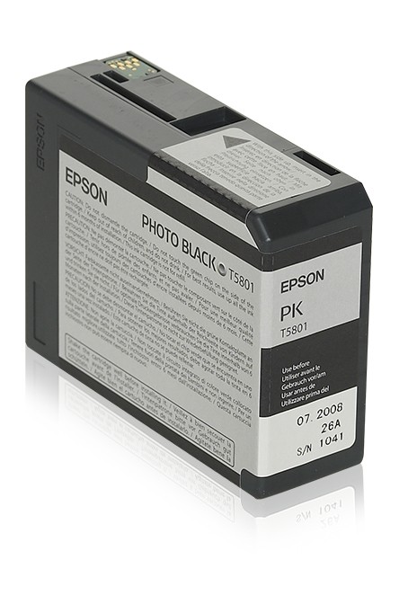 ORIGINALE Epson Cartuccia d'inchiostro Nero (Foto) C13T580100 T5801 80ml ORIGINALE Epson Cartuccia d'inchiostro Nero (Foto) C13T580100 T5801 80ml