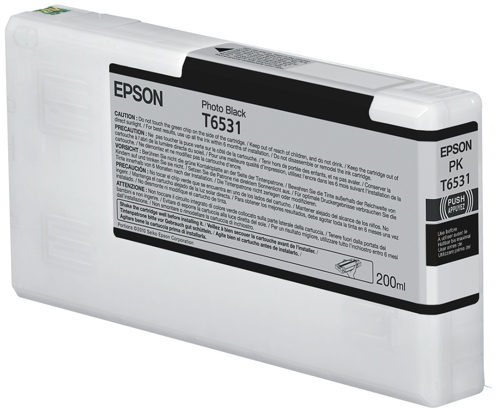 ORIGINALE Epson Cartuccia d'inchiostro Nero (Foto) C13T653100 T6531 200ml ORIGINALE Epson Cartuccia d'inchiostro Nero (Foto) C13T653100 T6531 200ml
