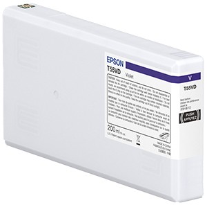 ORIGINALE Epson Cartuccia d'inchiostro Violetto C13T55WD00 T55WD 200ml