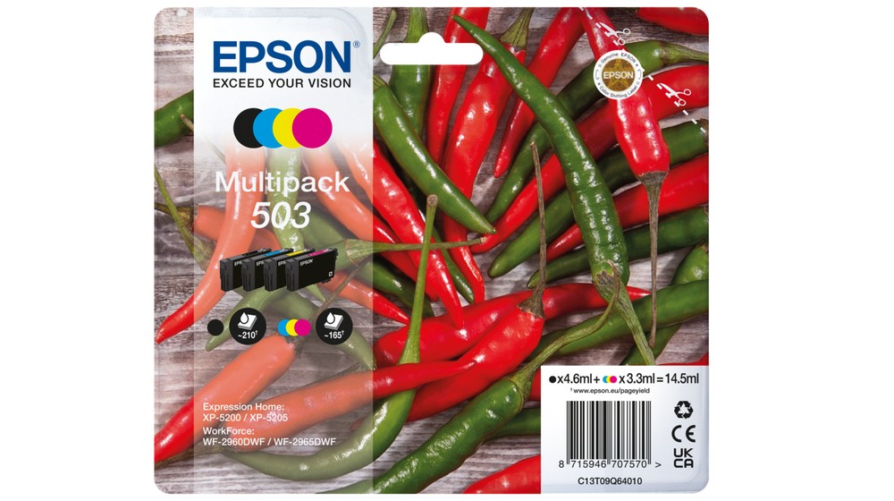ORIGINALE Epson Multipack nero / ciano / magenta / giallo C13T09Q64010 503 705 pagine 33ml