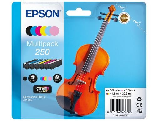 ORIGINALE Epson Multipack nero / ciano / magenta / giallo / ciano (chiaro) / C13T16N84010 250 2040 pagine ORIGINALE Epson Multipack nero / ciano / magenta / giallo / ciano (chiaro) / C13T16N84010 250 2040 pagine