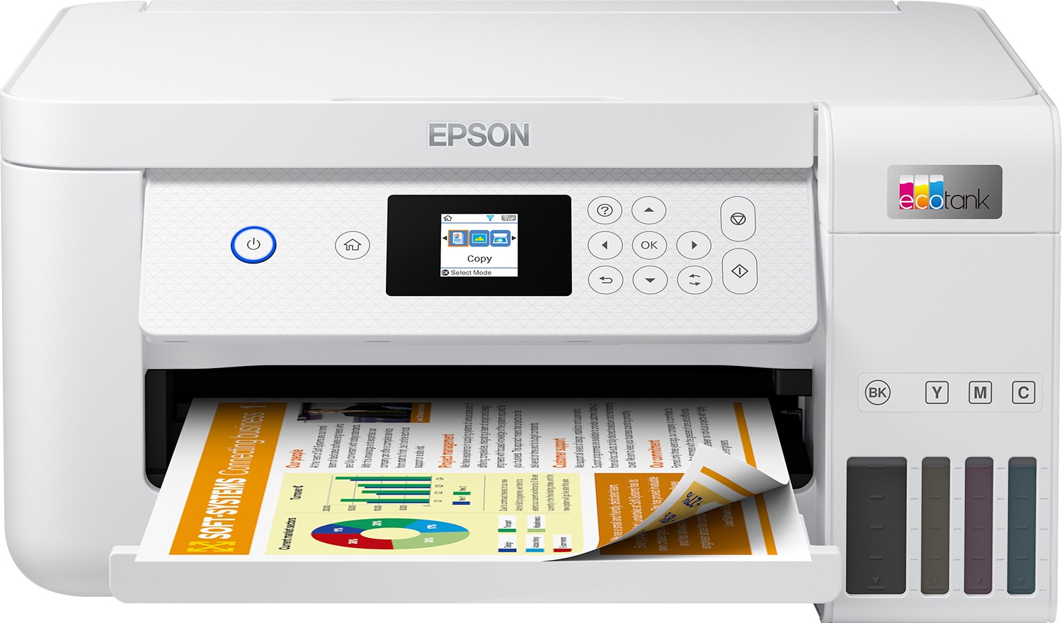ORIGINALE Epson stampante Bianco EcoTank ET-2856 C11CJ63406