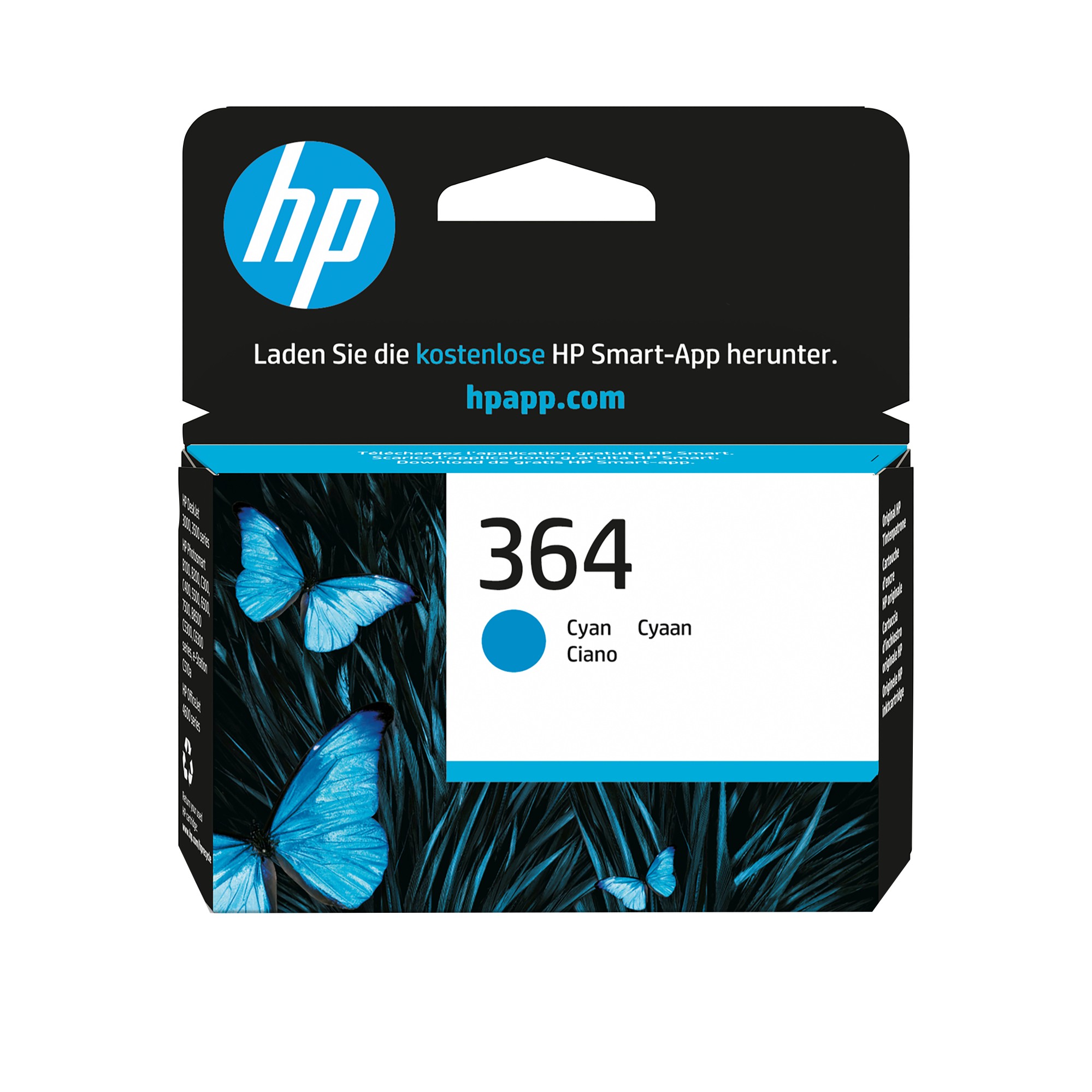 ORIGINALE HP Cartuccia d'inchiostro ciano CB318EE 364 300 pagine 35ml