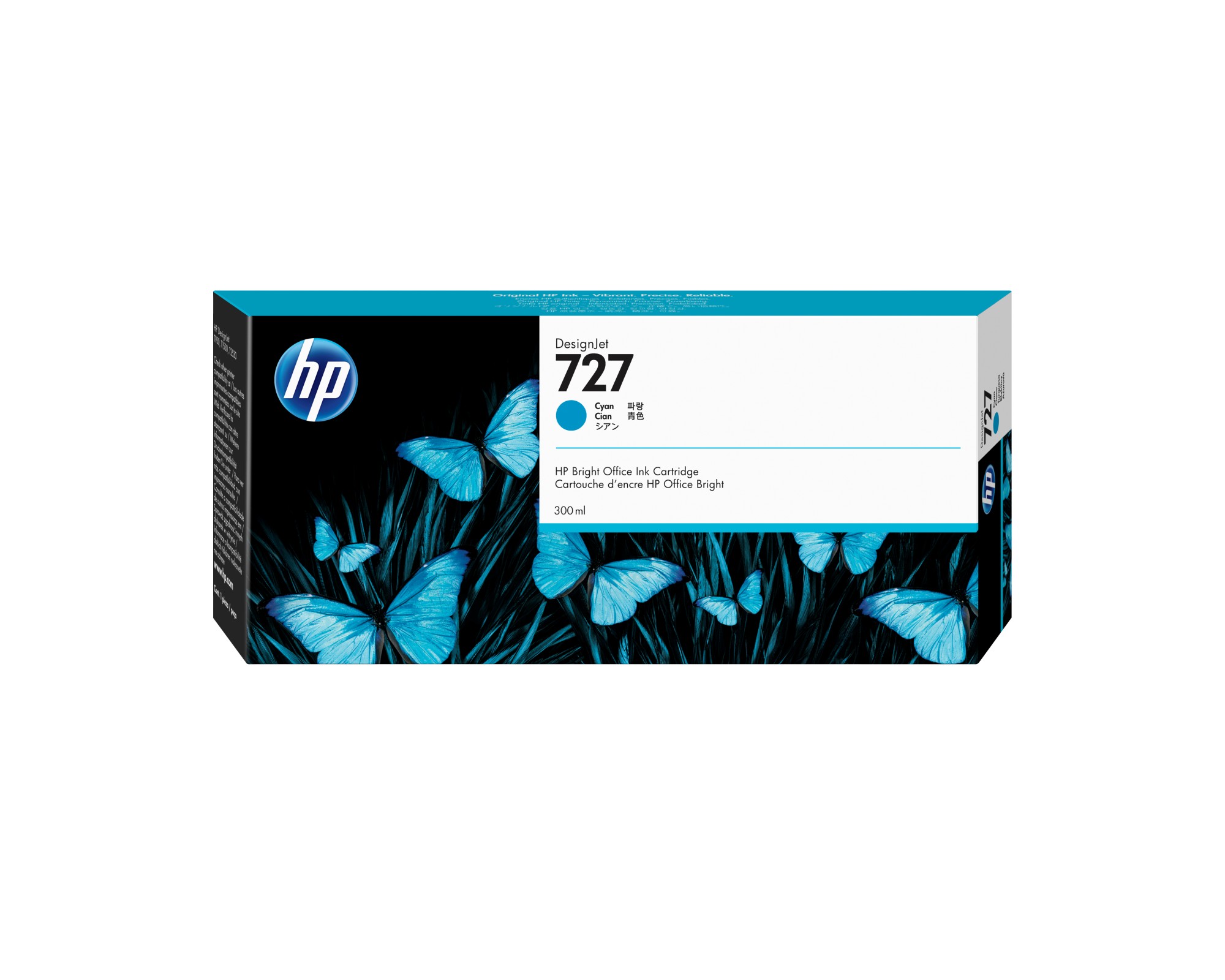 ORIGINALE HP Cartuccia d'inchiostro ciano F9J76A 727 300ml