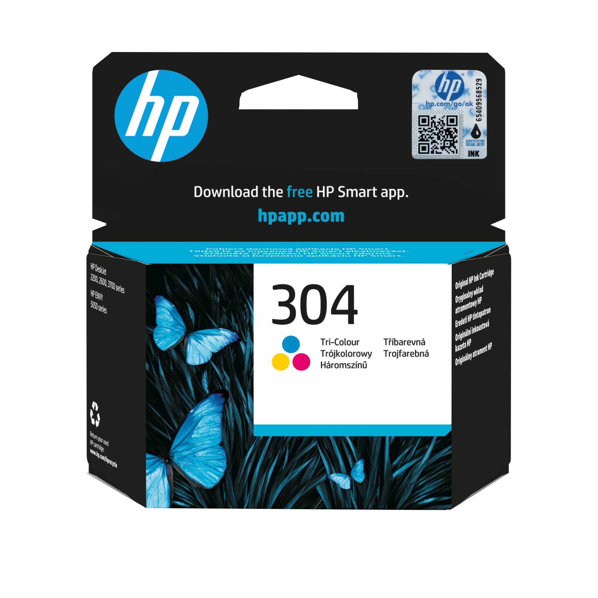 ORIGINALE HP Cartuccia d'inchiostro differenti colori N9K05AE 304 100 pagine