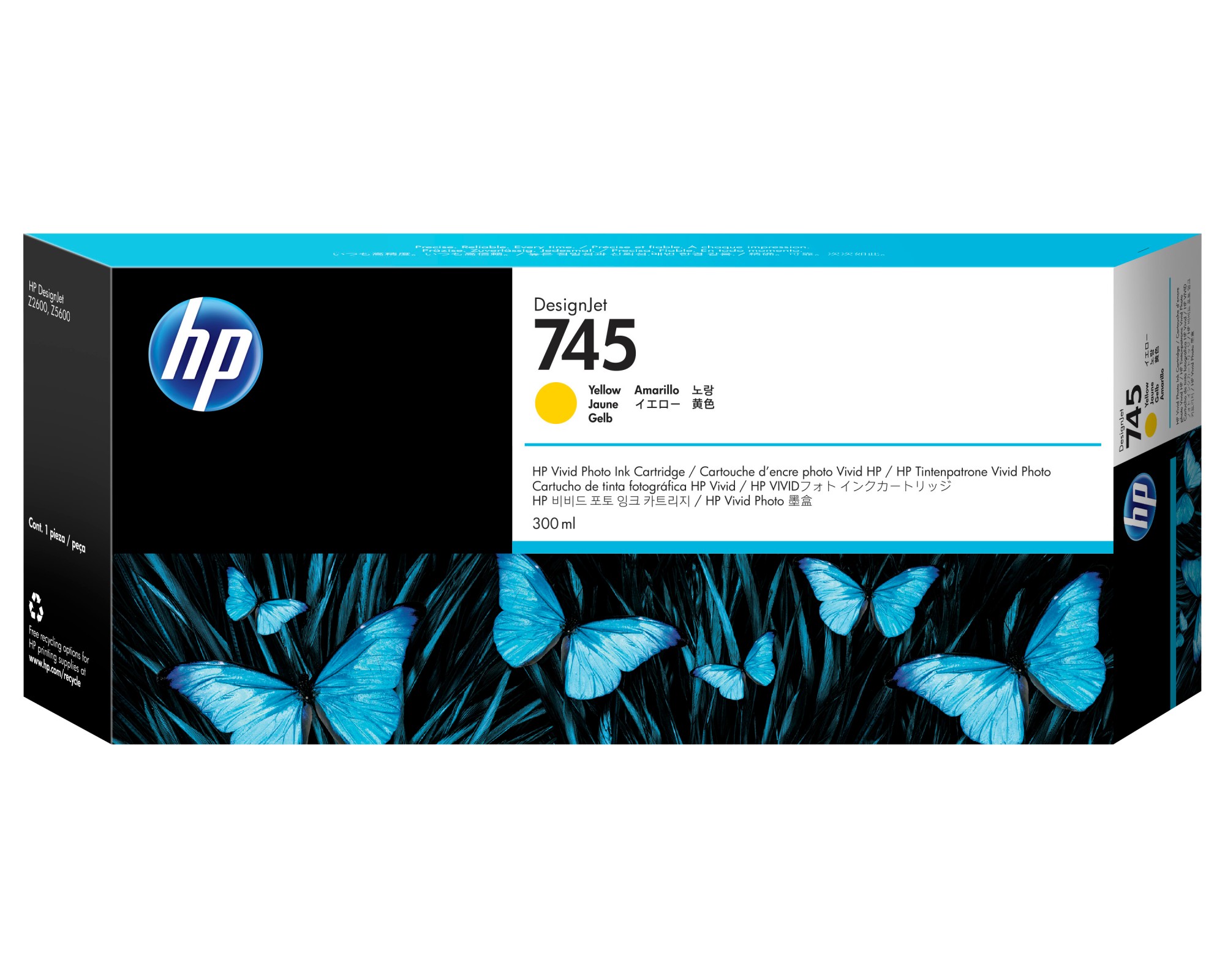 ORIGINALE HP Cartuccia d'inchiostro giallo F9K02A 745 300ml