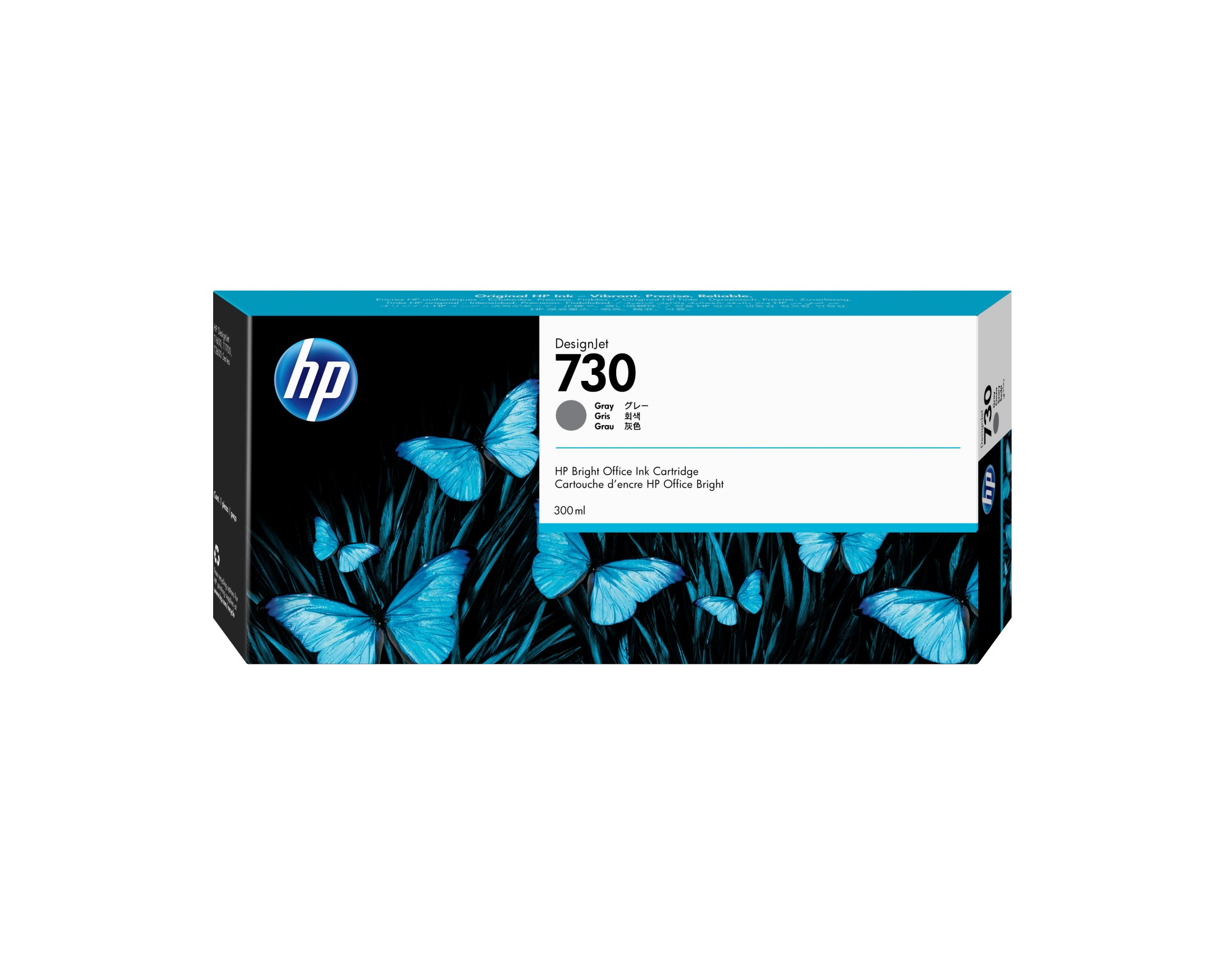 ORIGINALE HP Cartuccia d'inchiostro Grigio P2V72A 730 300ml ORIGINALE HP Cartuccia d'inchiostro Grigio P2V72A 730 300ml