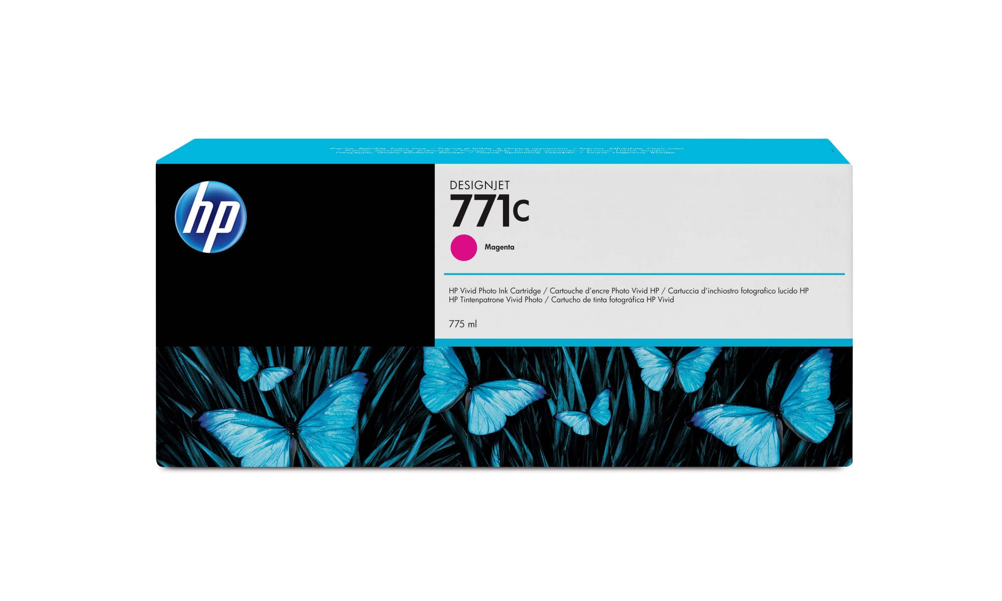 ORIGINALE HP Cartuccia d'inchiostro magenta B6Y09A 771C 775ml