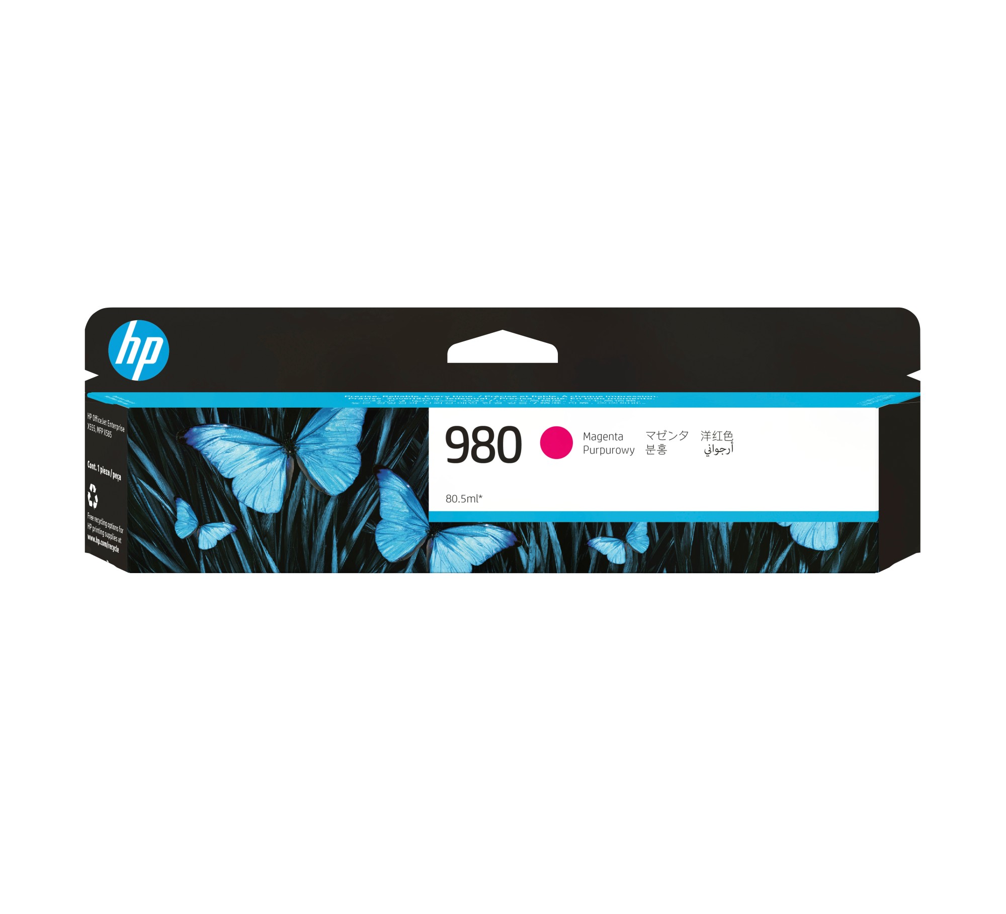 ORIGINALE HP Cartuccia d'inchiostro magenta D8J08A 980 6600 pagine 805ml ORIGINALE HP Cartuccia d'inchiostro magenta D8J08A 980 6600 pagine 805ml