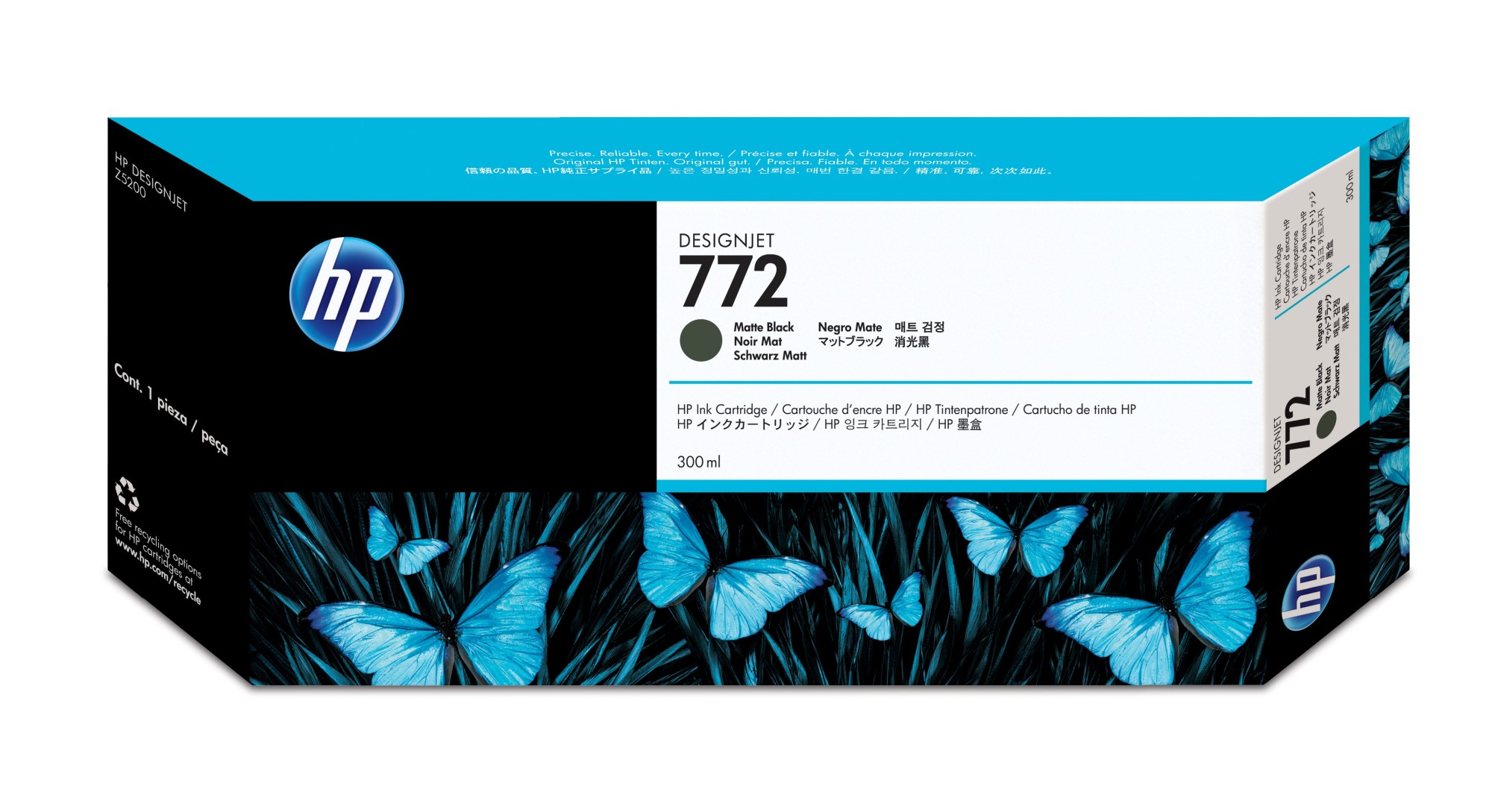 ORIGINALE HP Cartuccia d'inchiostro nero CN635A 772 300ml inchiostro HP Vivera pigmentato