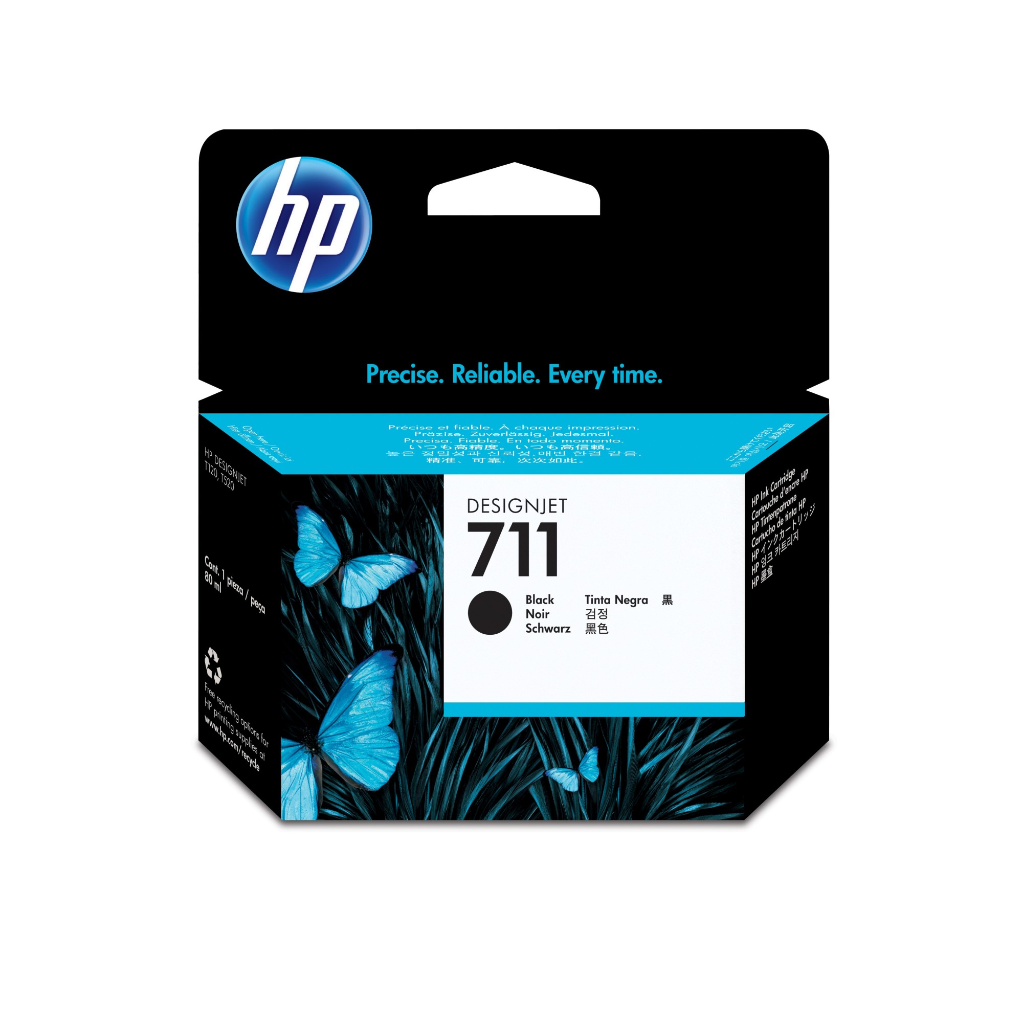 ORIGINALE HP Cartuccia d'inchiostro nero CZ133A 711 80ml Cartuccie d?inchiostro ORIGINALE HP Cartuccia d'inchiostro nero CZ133A 711 80ml Cartuccie d?inchiostro