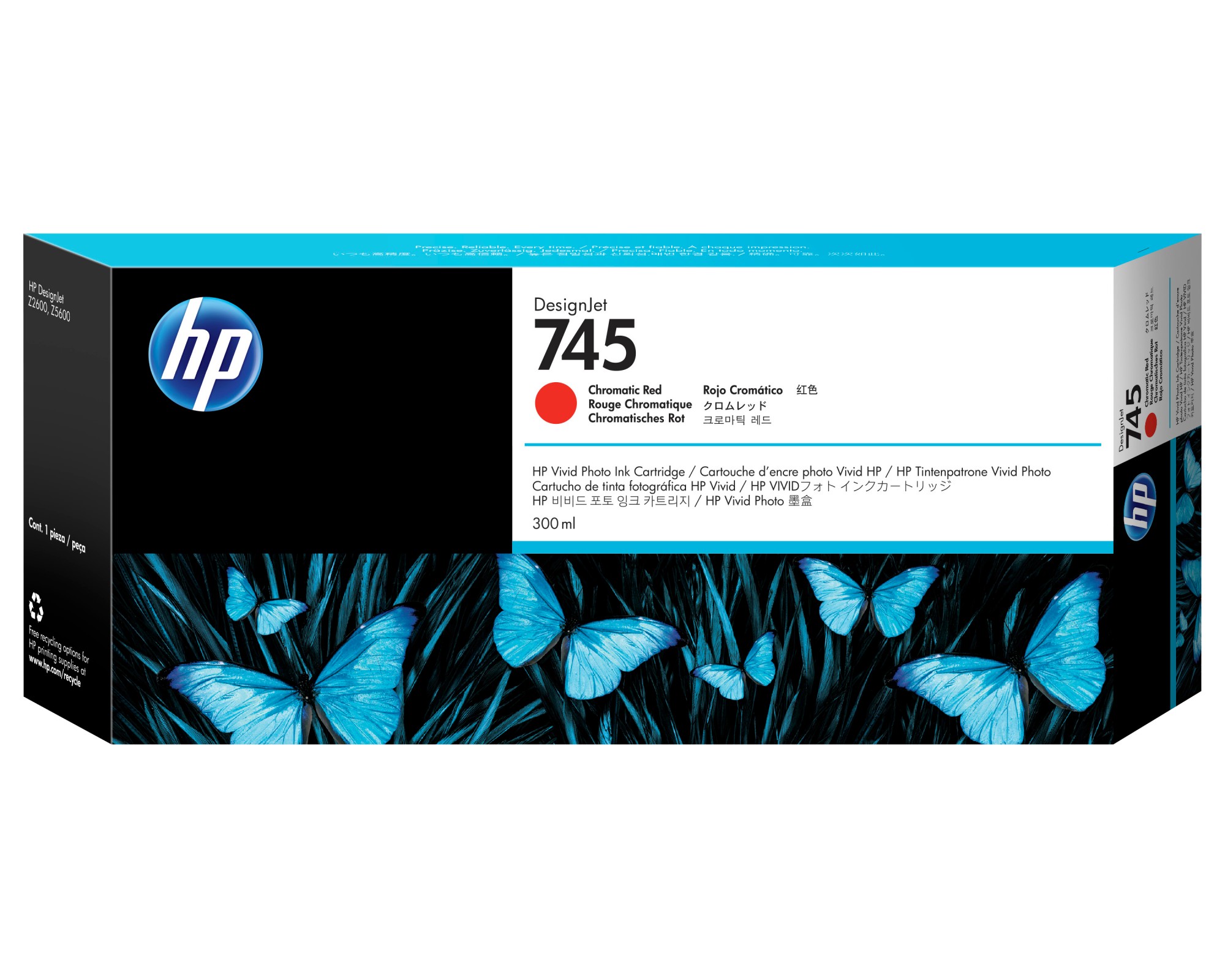 ORIGINALE HP Cartuccia d'inchiostro Rosso F9K06A 745 300ml
