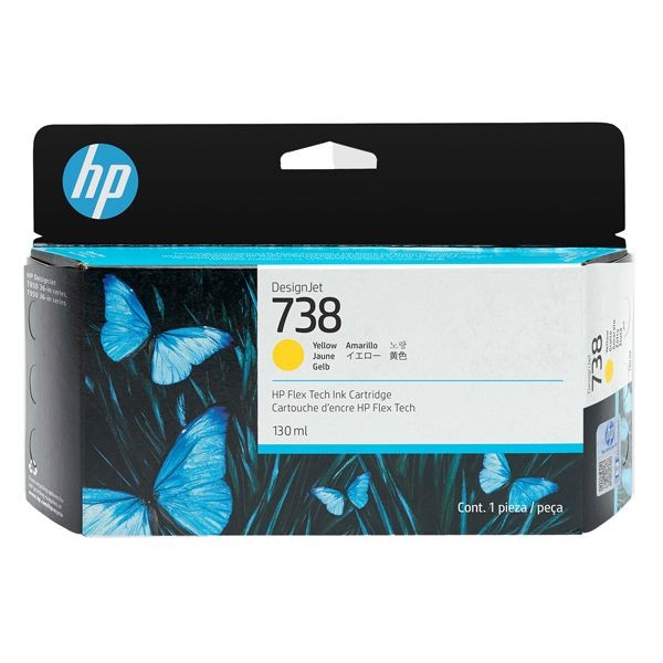 ORIGINALE HP Cartuccia d'inchiostro giallo 498N7A 738 130ml ORIGINALE HP Cartuccia d'inchiostro giallo 498N7A 738 130ml