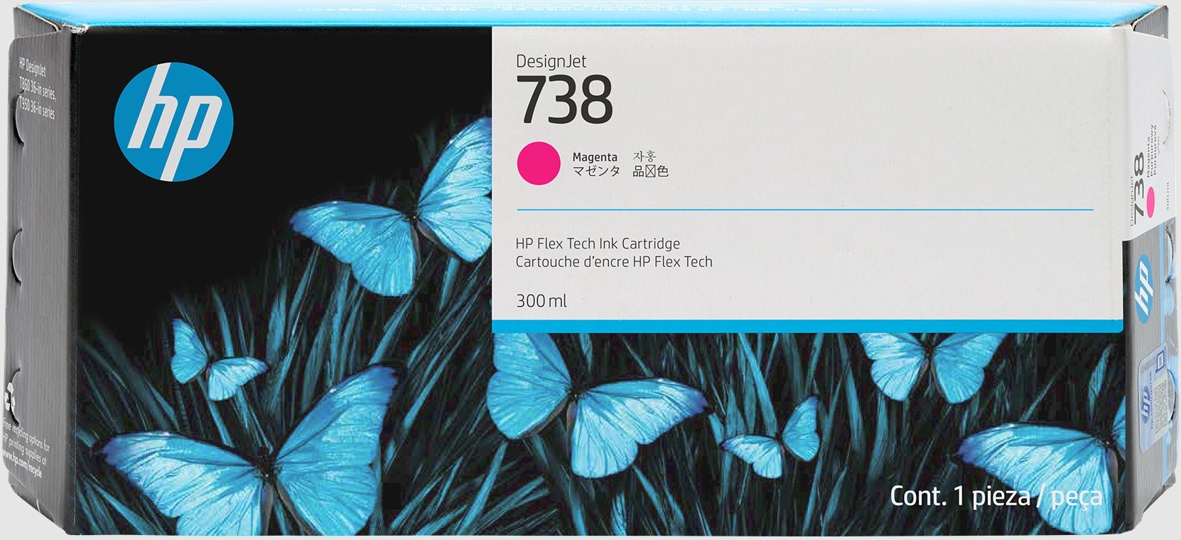 ORIGINALE HP Cartuccia d'inchiostro magenta 676M7A 738 300ml