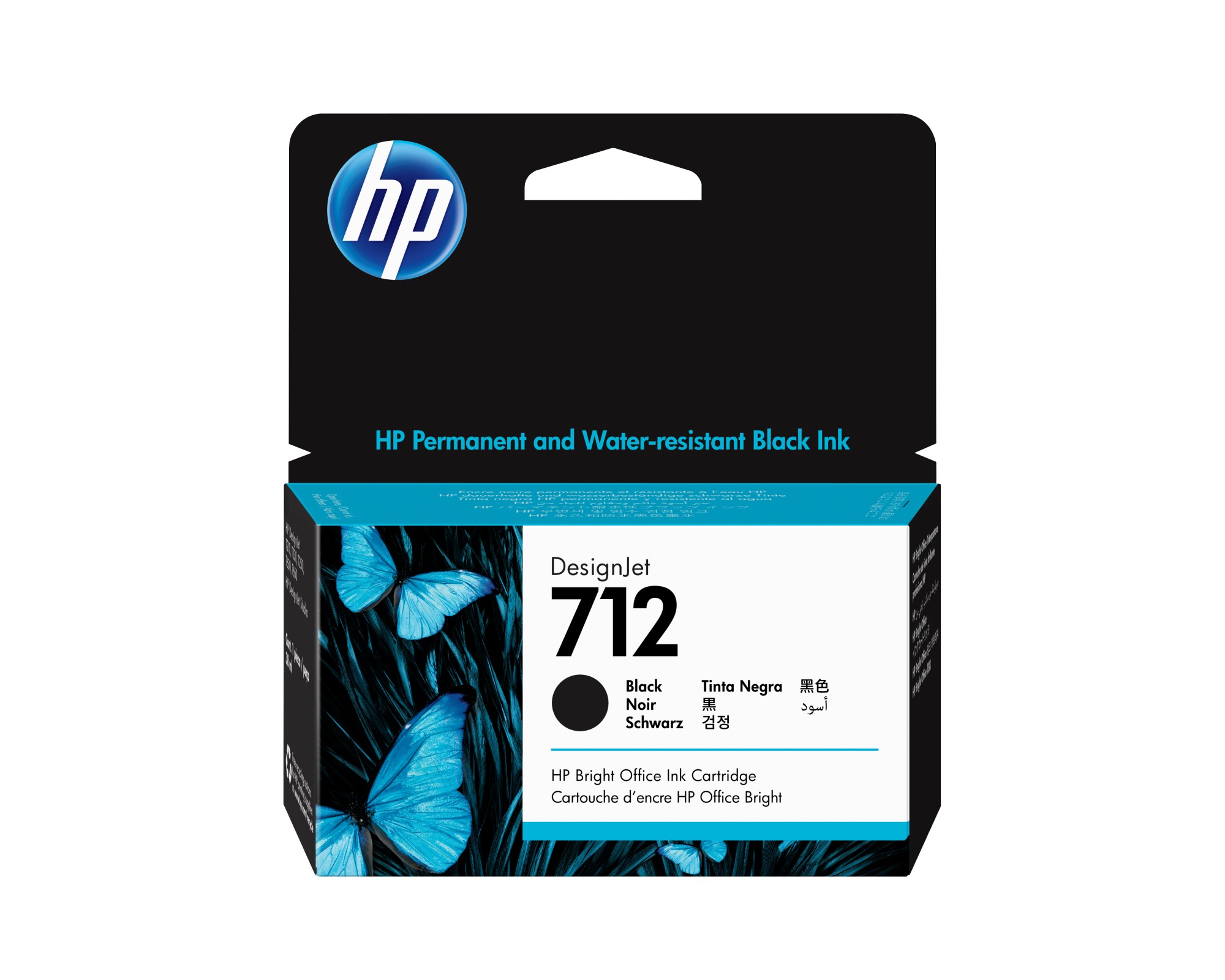 ORIGINALE HP Cartuccia d'inchiostro nero 3ED70A 712 38ml